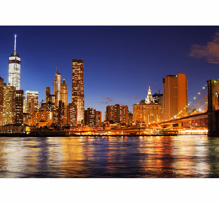 New york manhattan şafak duvar resmi - TenStickers
