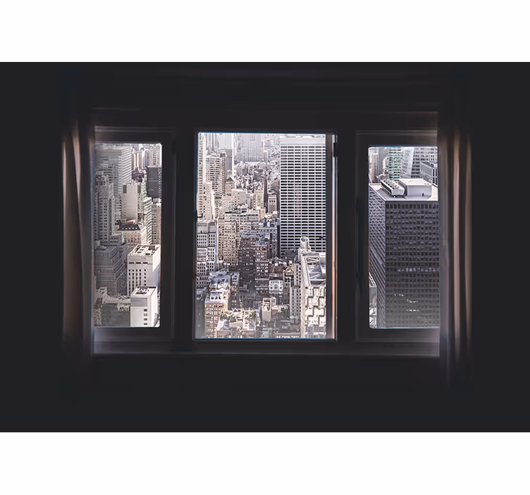 Pencere görünümü new york duvar resmi - TenStickers
