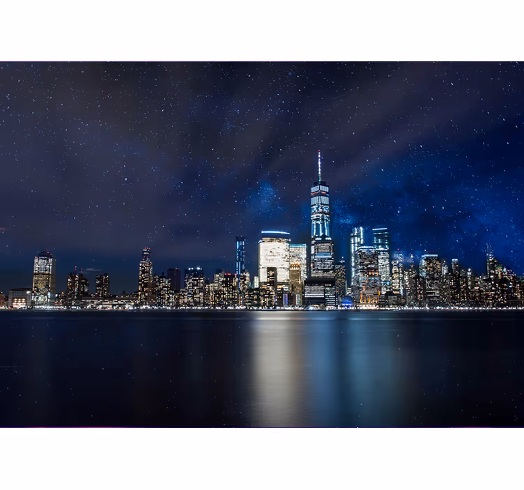 New york duvar resmi üzerinde yıldızlı gece - TenStickers