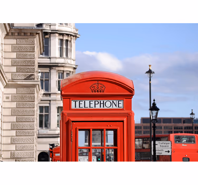 Londra otobüs şehir duvar resmi - TenStickers