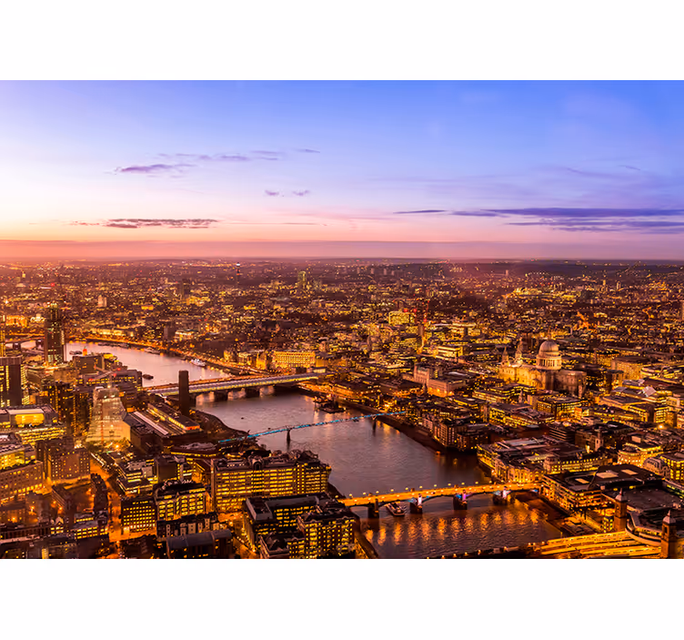 Londra skyline şehir duvar resmi - TenStickers