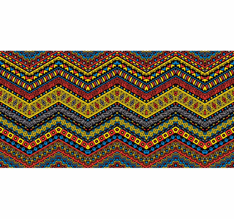 Afrika tarzı duvar resmi - renkli kabile desenleri - TenStickers