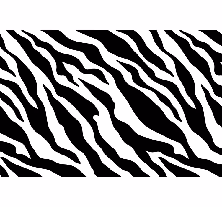 Afrika tarzı duvar resmi siyah beyaz zebra desenli - TenStickers