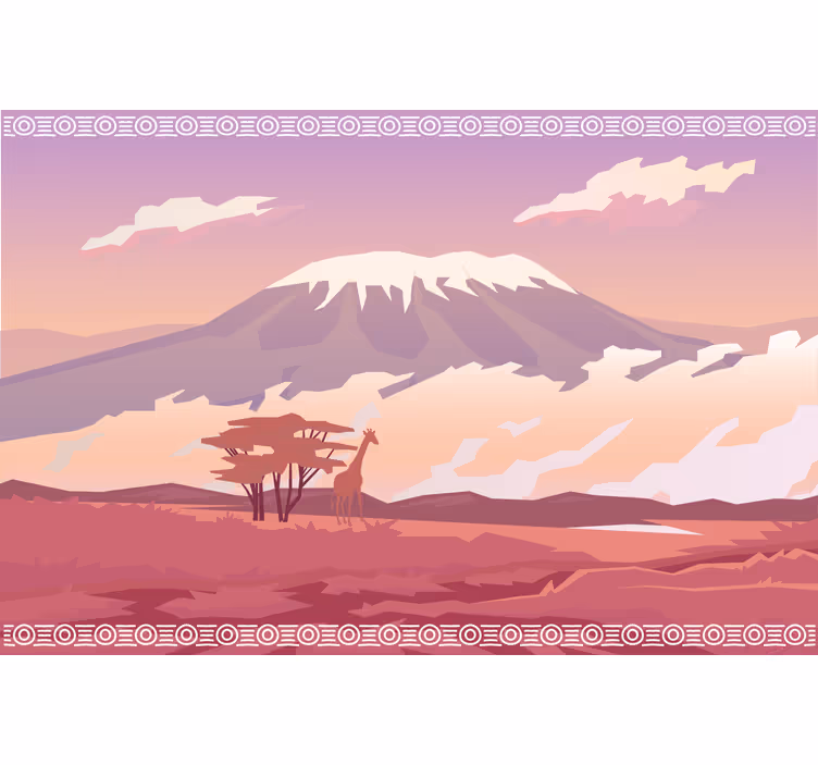 Afrika tarzı duvar resmi kilimanjaro - TenStickers