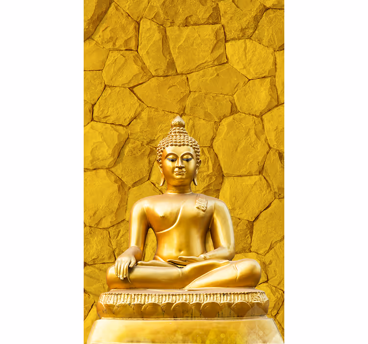 Buda duvar resmi - altın buda - TenStickers