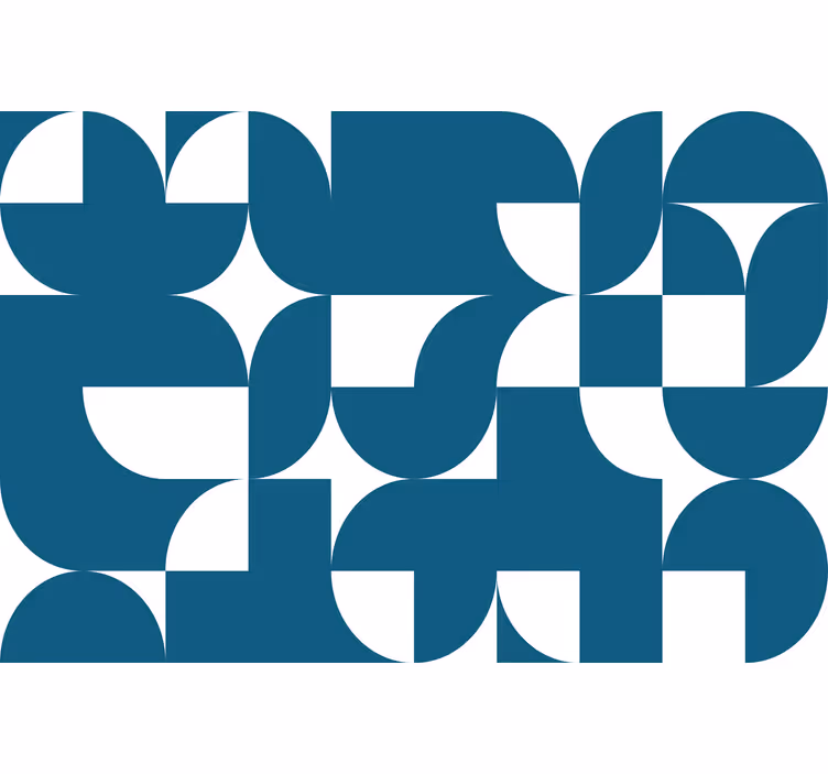 Mutfak duvar reslim mavi daire geometrik desen - TenStickers