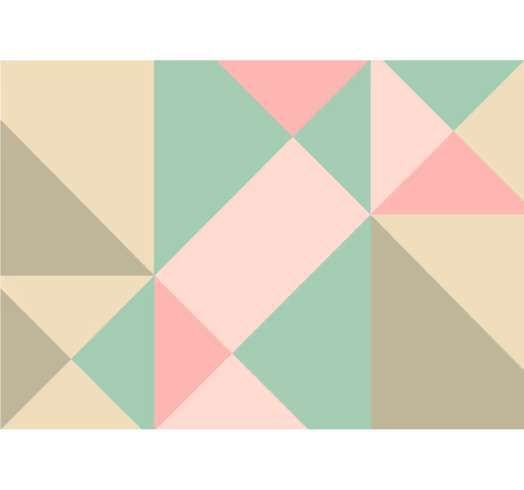 Mutfak duvar reslim geometrik yumuşak tonlarla - TenStickers