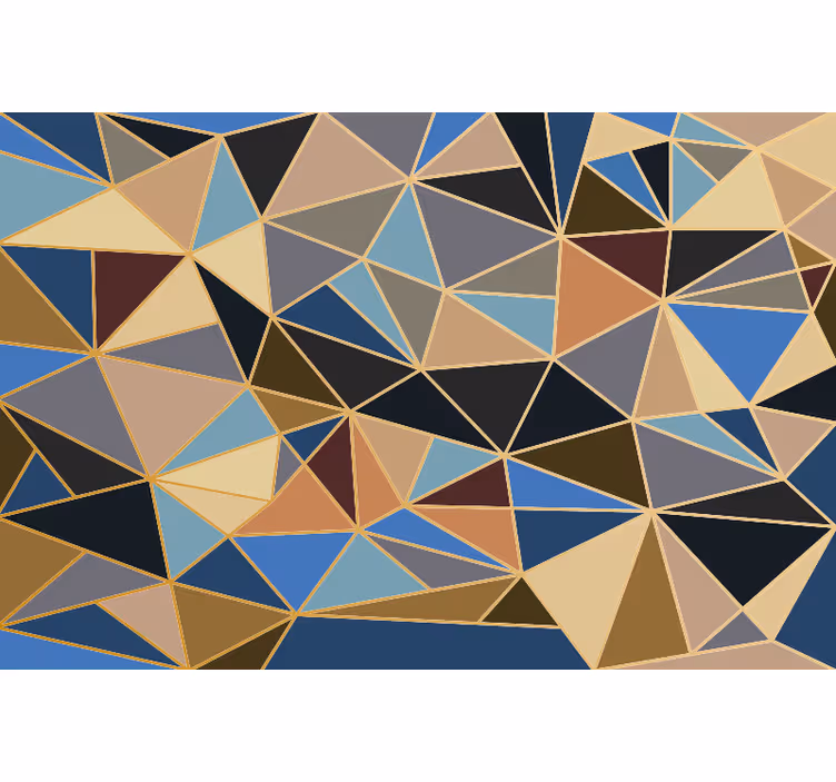 Mutfak duvar reslim geometrik çok renkli mozaik - TenStickers