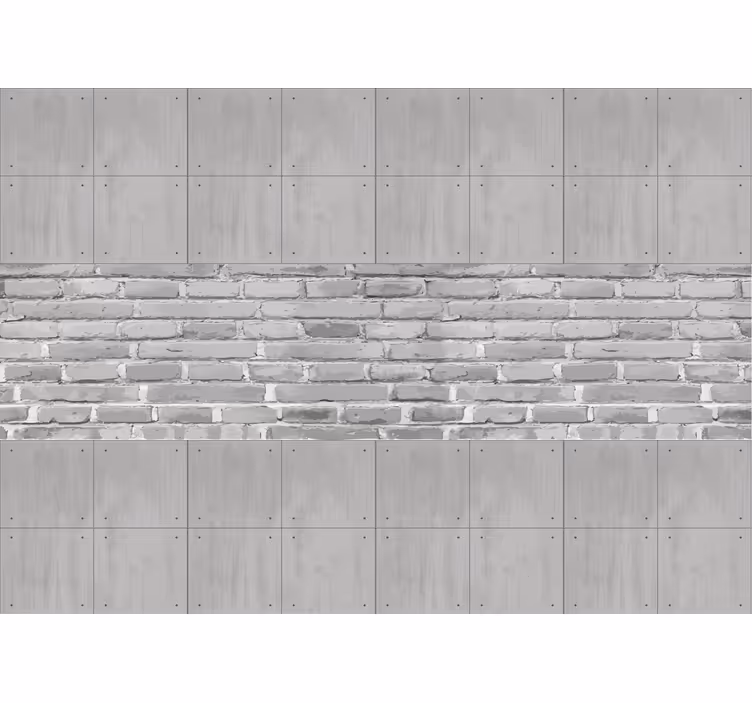 Gri duvar reslim beton paneller - TenStickers