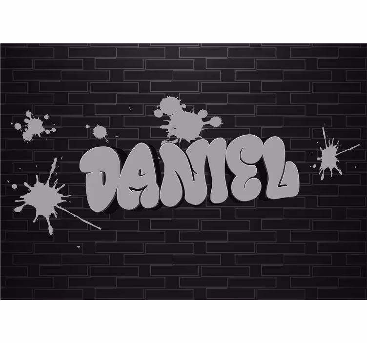 Siyah duvar resmi kişiye özel duvar grafiti - TenStickers