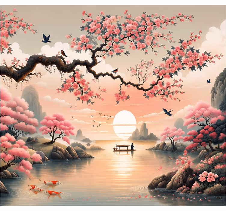 Şehirler ve Ülkeler duvar resim japonca - TenStickers