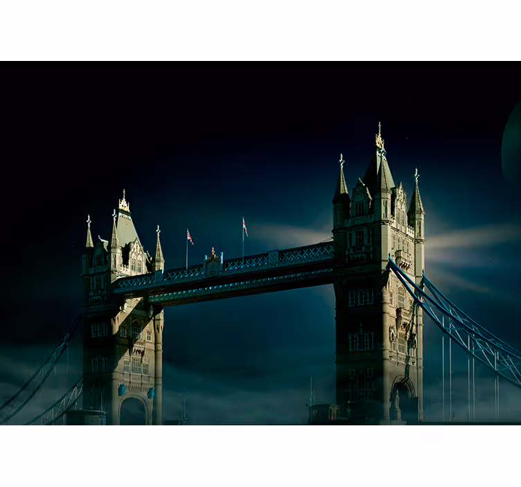 London bridge gece londra duvar resmi - TenStickers