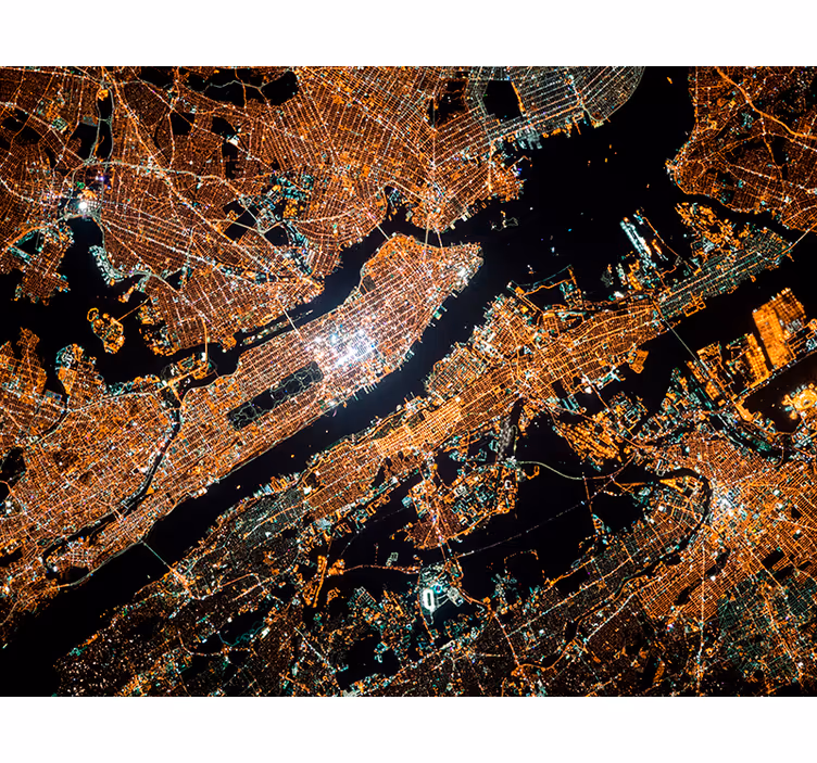 Manhattan yukarıdan new york duvar resmi - TenStickers