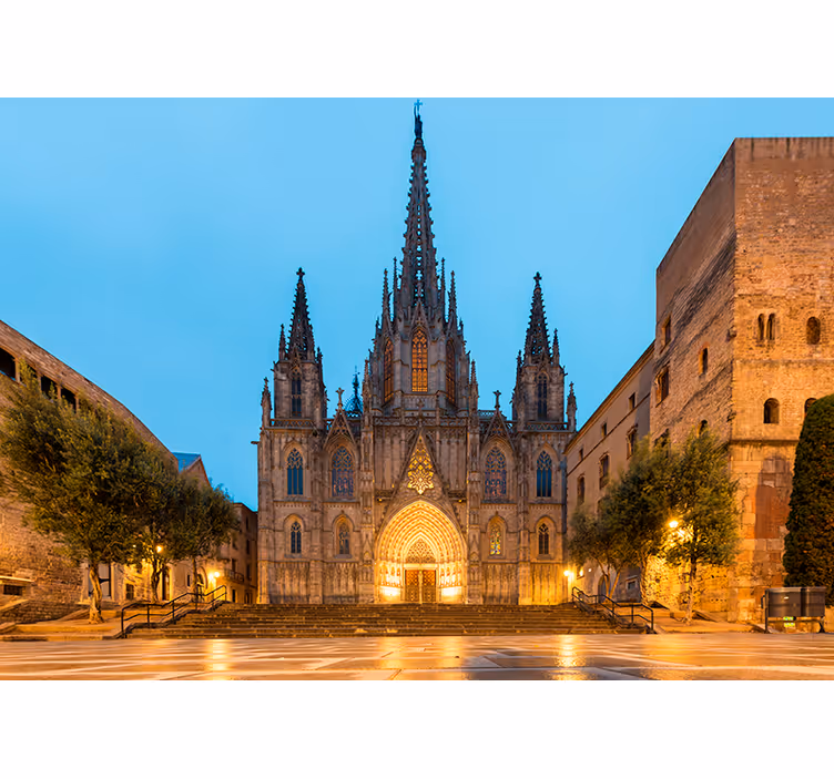 Barcelona cathedral şehir duvar resmi - TenStickers