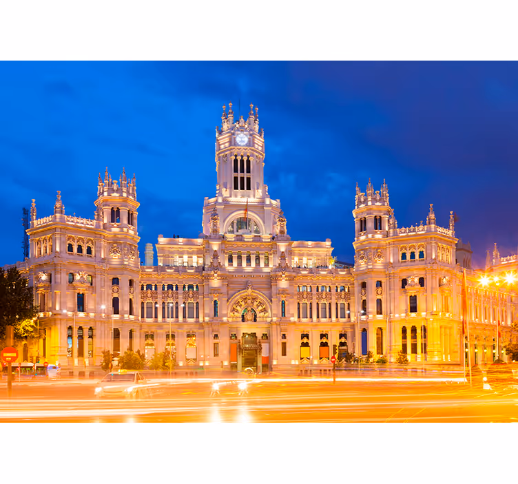 Palacio cibeles geceleri şehir duvar resmi - TenStickers
