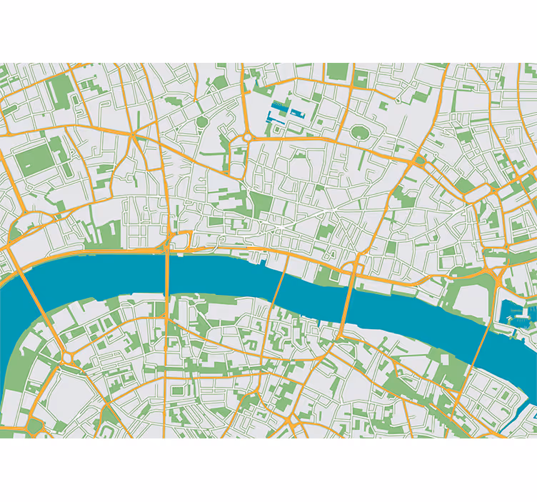 Sizin için londra duvar resmi haritası! - TenStickers