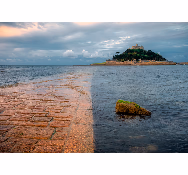 St micheals mount cornwall manzara duvar resmi - TenStickers