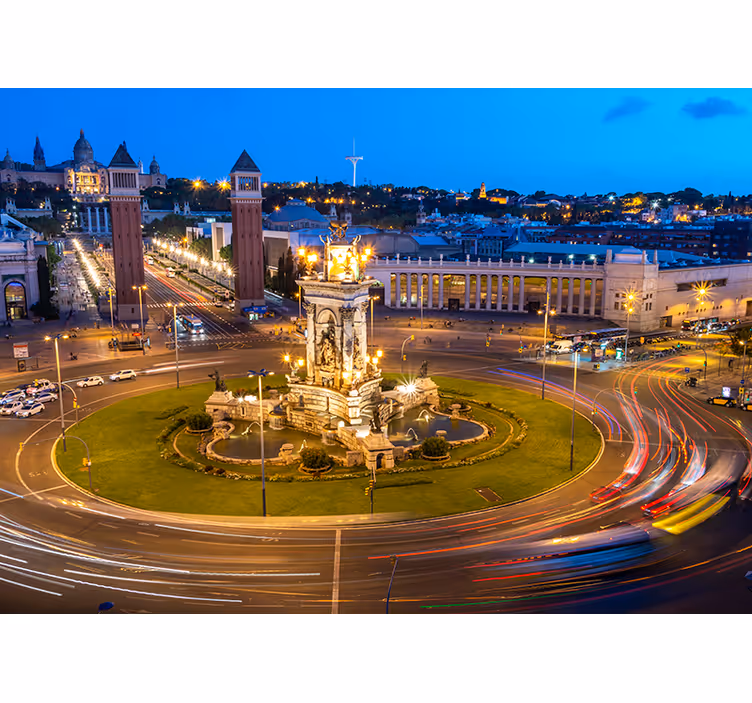 Barcelona plaza de españa şehir duvar resmi - TenStickers