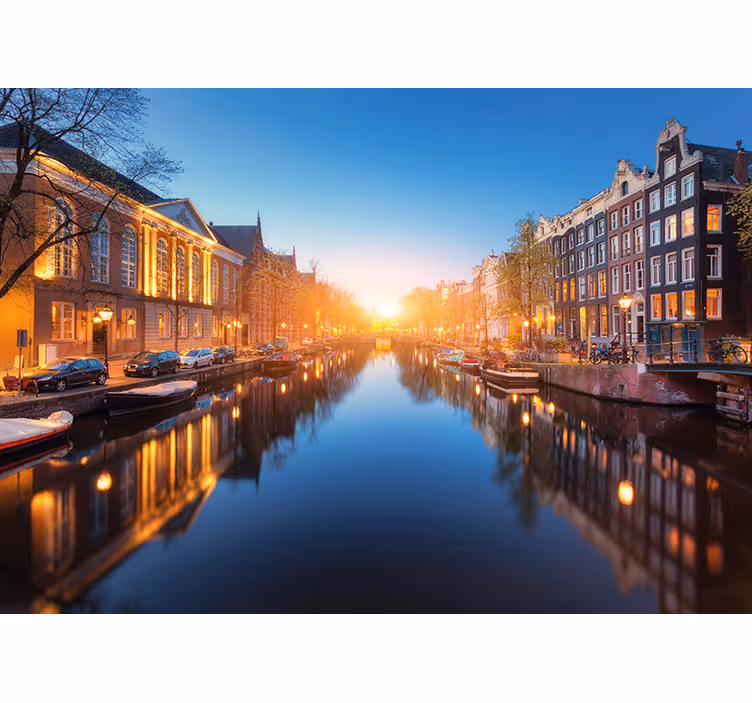 şehir duvar resmi amsterdam - TenStickers