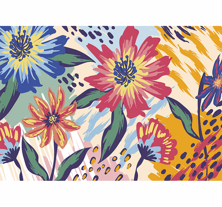 Van gogh çiçek klasik sanat duvar resmi - TenStickers