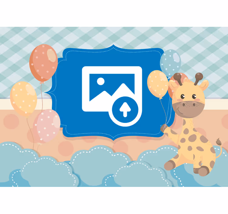 Yeni doğan bebek zürafa kreş duvar resmi - TenStickers