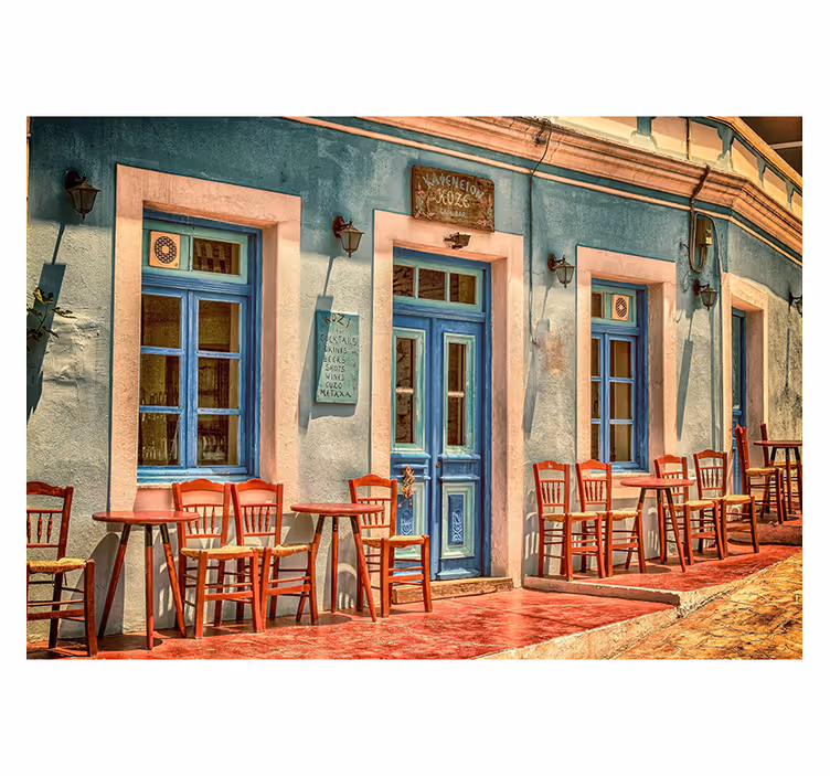 Cafe açık duvar duvar resmi - TenStickers
