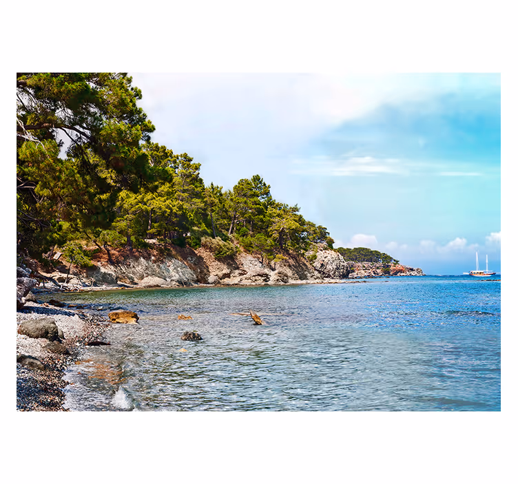 Antalya plaj deniz duvar resmi - TenStickers