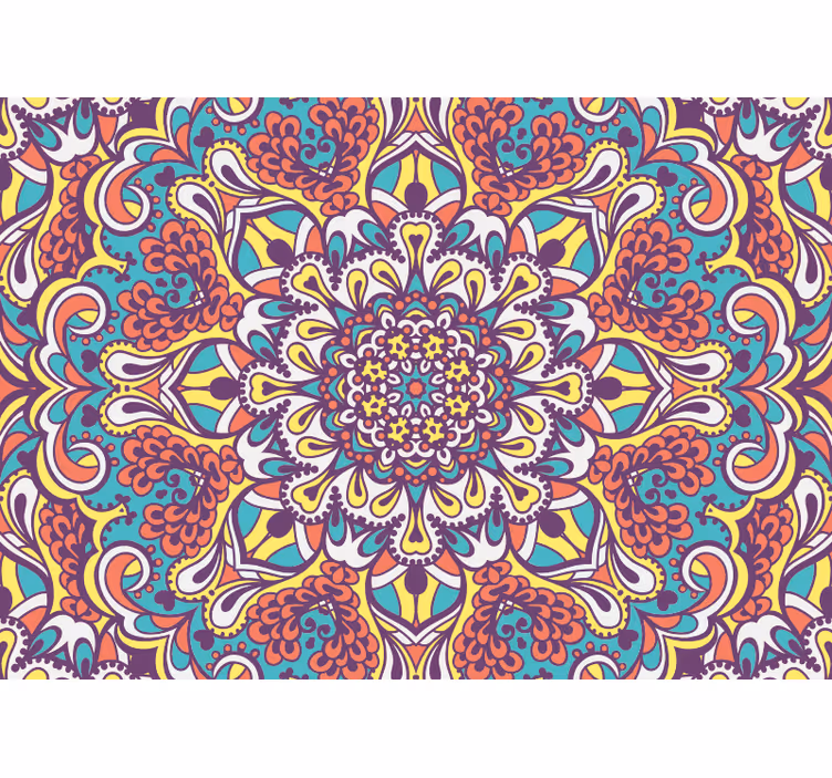 Mavi mandala duvar kağıdı - TenStickers