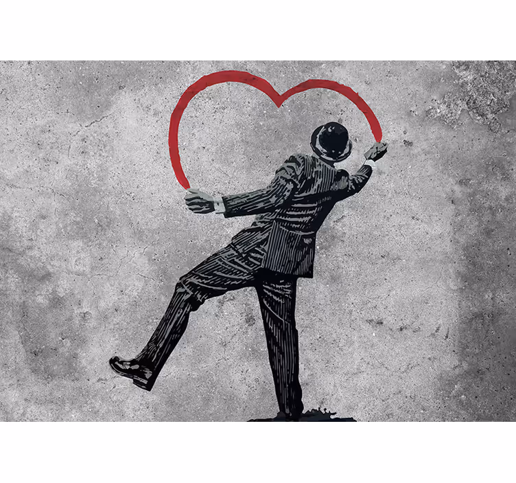 Banksy grafiti duvar sanatı üzerinde duvar resmi - TenStickers