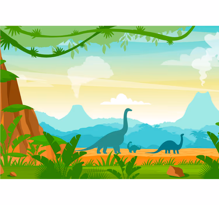 Dinozor siluetleri genç duvar resimleri - TenStickers