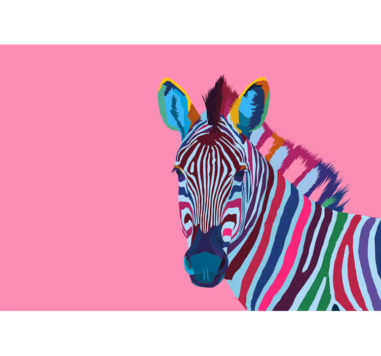 Zebra pop art hayvan duvar resmi - TenStickers