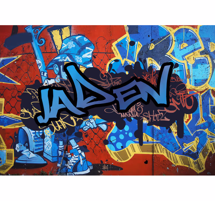 Grafiti özelleştirilmiş ad özel duvar resmi - TenStickers