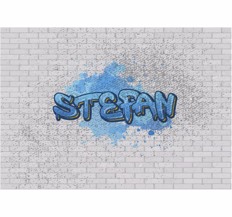 Mavi grafiti özel duvar resmi - TenStickers