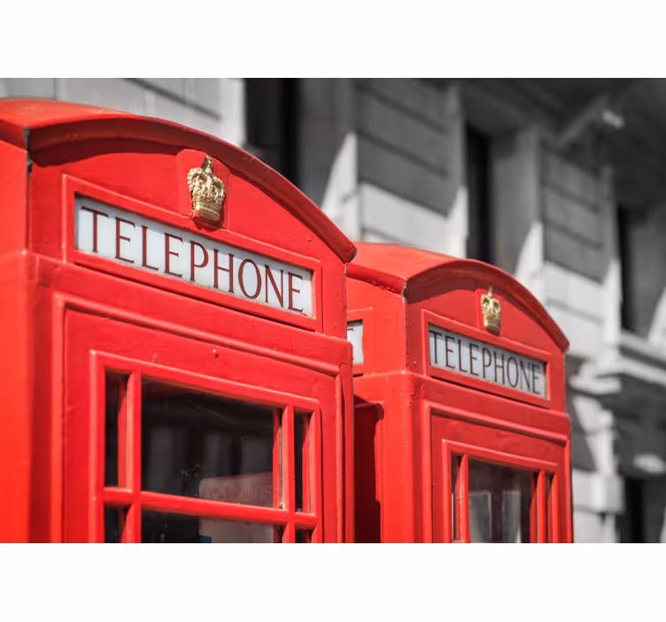 Telefon kulübesi londra şehir duvar resmi - TenStickers