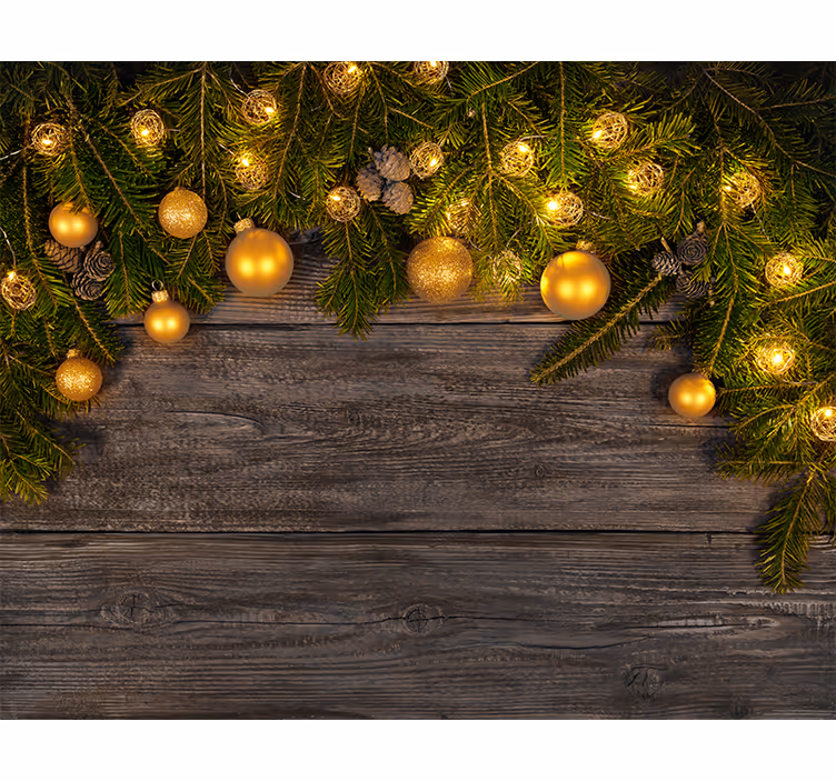 Topları ile çelenk noel duvar resmi - TenStickers