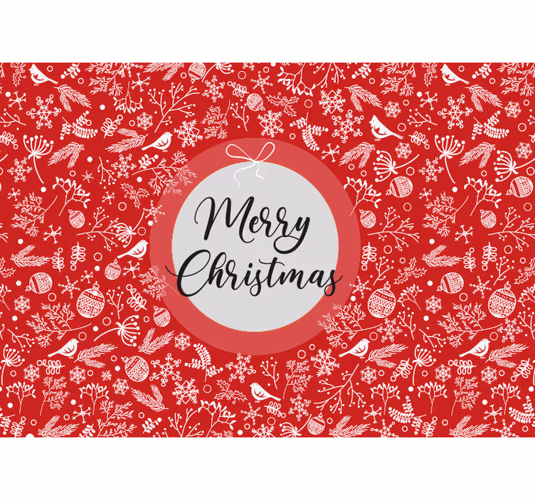Bayram tatili dilekleri Noel duvar reslim - TenStickers