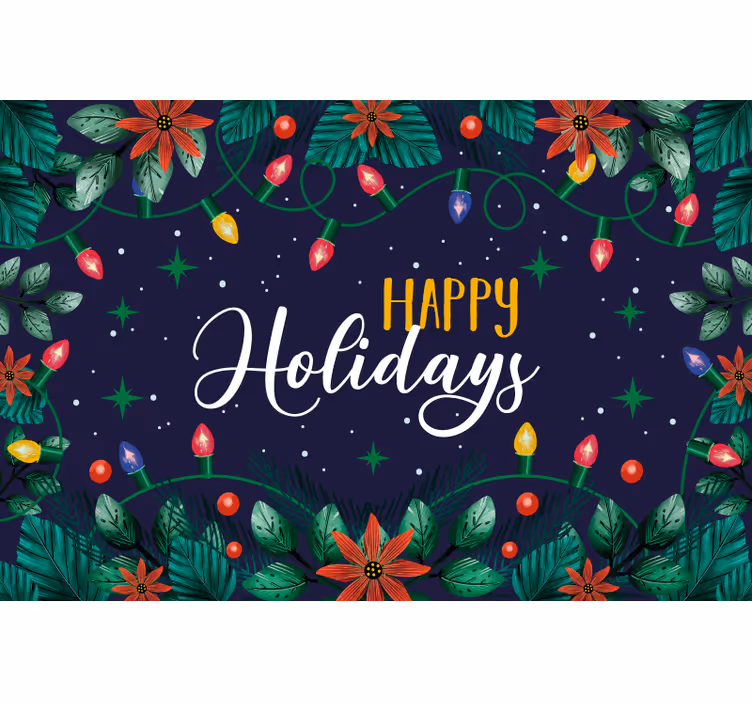 şenlikli tatil tebrikleri Noel duvar reslim - TenStickers