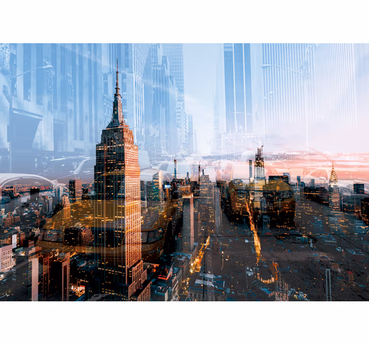 Imparatorluk devleti silüeti New York duvar resim - TenStickers