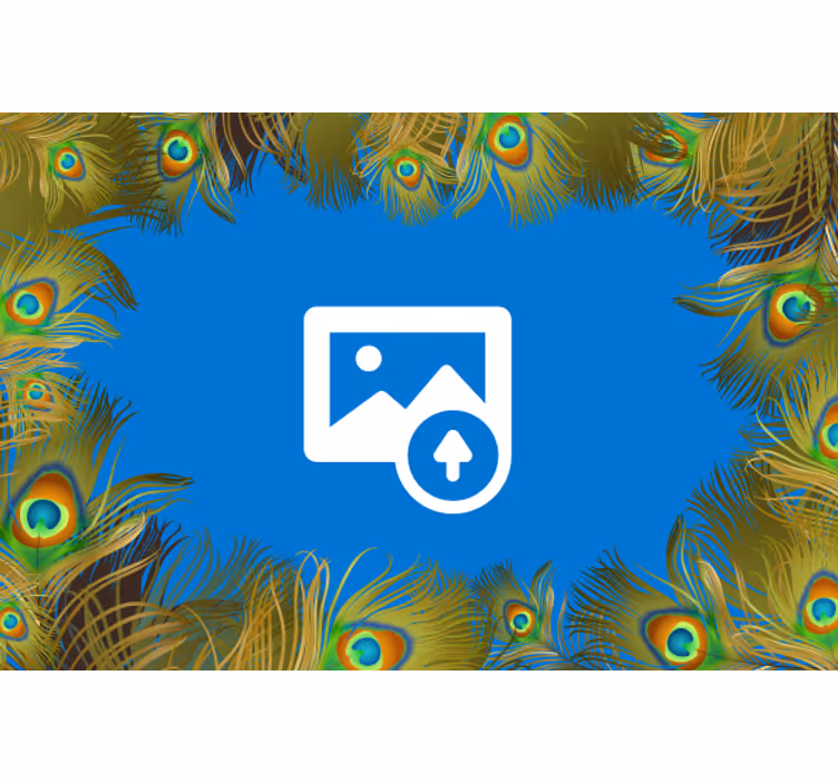 Fotoğraf özelleştirilebilir duvar resmi ile tüyler - TenStickers