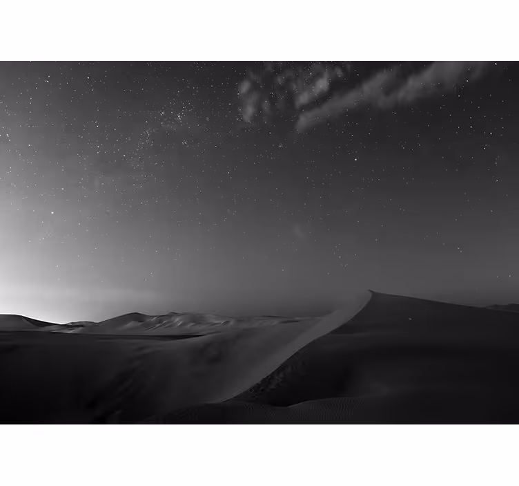 Dağ duvar resim Çöl dunes gece - TenStickers