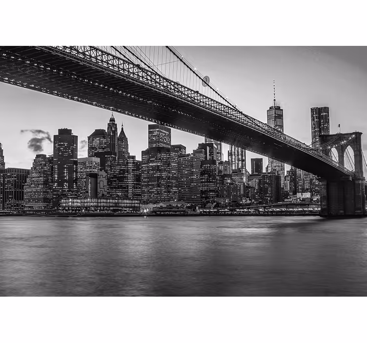 New york duvar resmi brooklyn köprüsü kentsel manzara - TenStickers