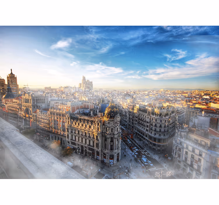 Madrid duvar reslim - madrid Şehir manzarası - TenStickers