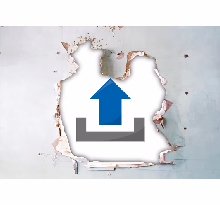 Kırık duvar trompe l'oeil etkisi duvar kağıdı - TenStickers