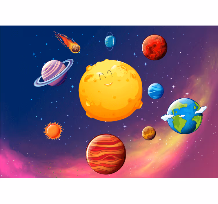 çocuklar için güneş sistemi çocuklar duvar resimleri - TenStickers