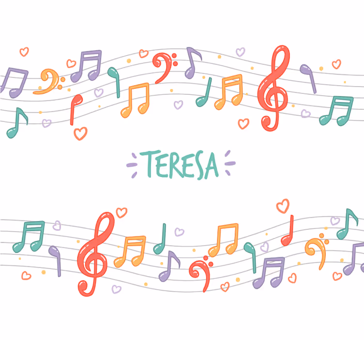 Müzik temalı duvar resim nota melodisi - TenStickers