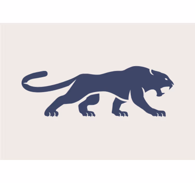 Tek renkli jaguar duvar resmi - TenStickers