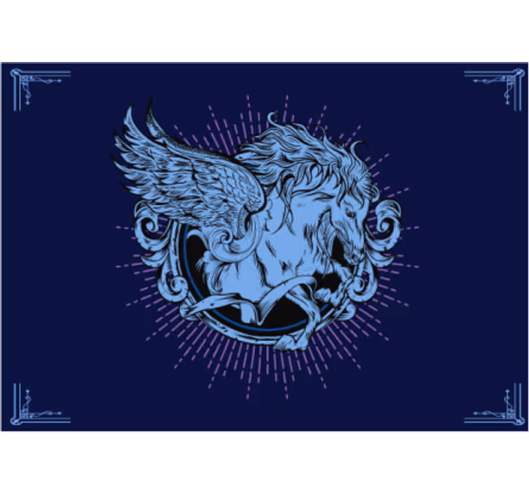 Aslan duvar resmi - kanatlı aslan sembolü - TenStickers
