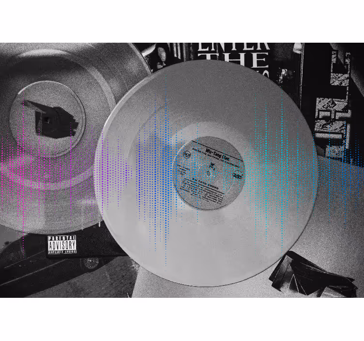 Mor müzik dalgası notları duvar resmi - TenStickers