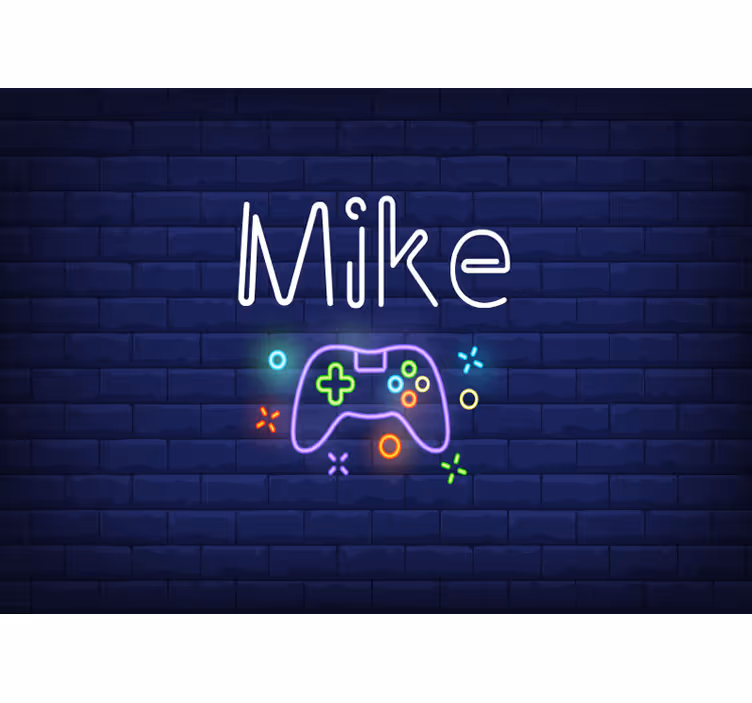 özel ad renkli playstation duvar resmi - TenStickers