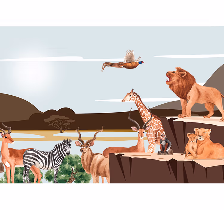 Afrika ormanı duvar resmi - TenStickers